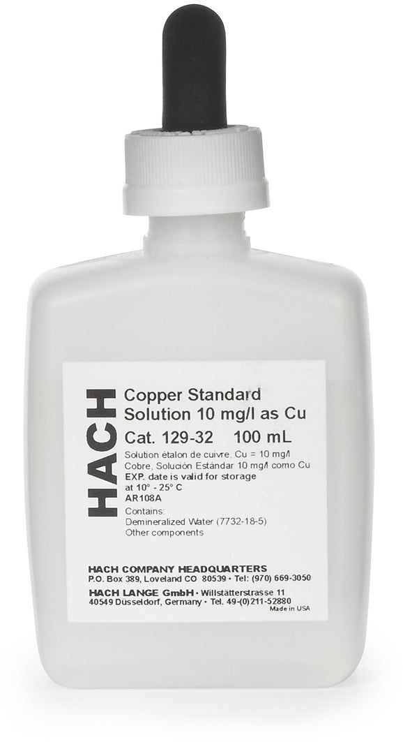 Πρότυπο διάλυµα χαλκού, 10 mg/L Cu (NIST), 100 mL MDB, για το APA6000