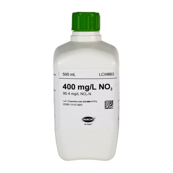 Πρότυπο διάλυµα ελέγχου Nitratax 400 mg/L NO₃ (90,4 mg/L NO₃-N), 500 mL