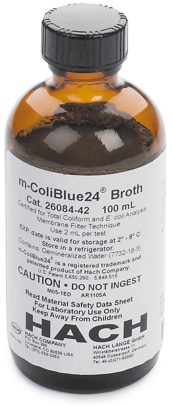 Φιάλη, ζωµός m-ColiBlue24, 100 mL (50 δοκιµές)
