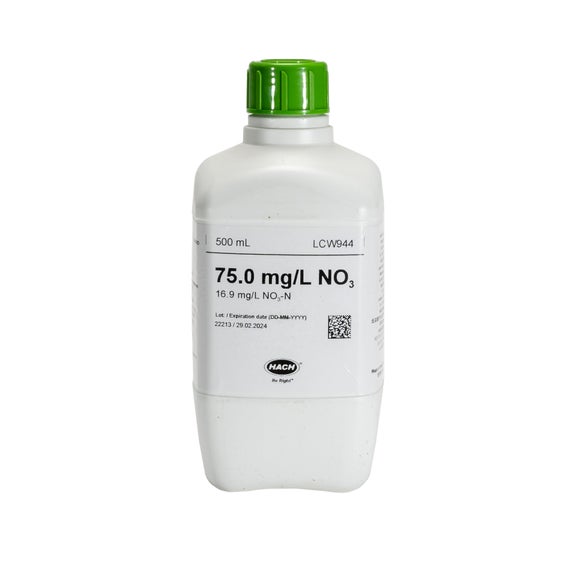 Πρότυπο νιτρικών, 75 mg/L NO₃ (16,9 mg/L NO₃-N), 500 mL