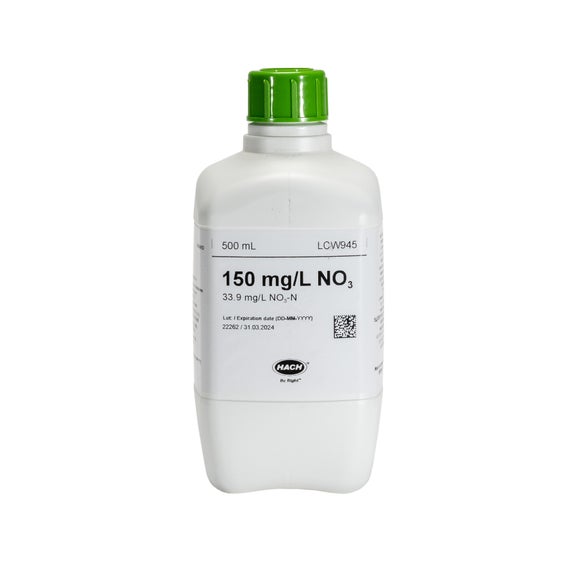 Πρότυπο νιτρικών, 150 mg/L NO₃ (33,9 mg/L NO₃-N), 500 mL