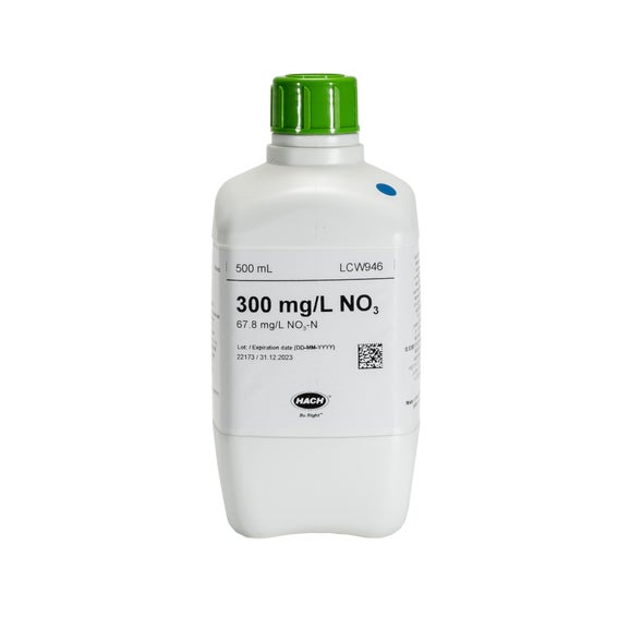 Πρότυπο νιτρικών, 300 mg/L NO₃ (67,8 mg/L NO₃-N), 500 mL