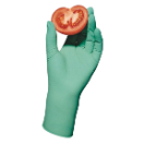 Γάντια λάτεξ µίας χρήσης, µεγέθους 7 (M), χωρίς πούδρα, πράσινα, 100 τεµάχια